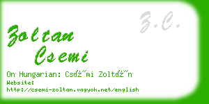zoltan csemi business card